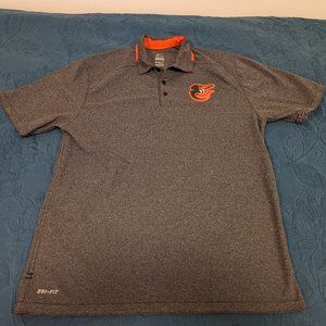Baltimore Orioles Grey Nike Polo | Medium